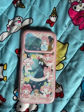 Hello Kitty My Melody Pink Clear Camera-Protect Case